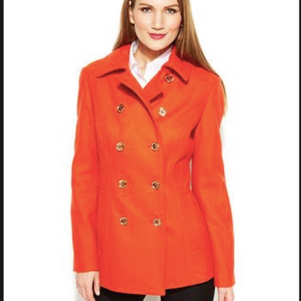 Michael Kors Mandarin Orange Peacoat